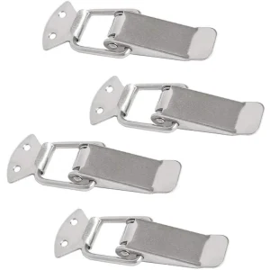 (Juego De 4 Piezas) Cerraduras De Palanca Con Resorte. Largo 110Mm/4.3" Ancho 36Mm/1.41". Acero Inox