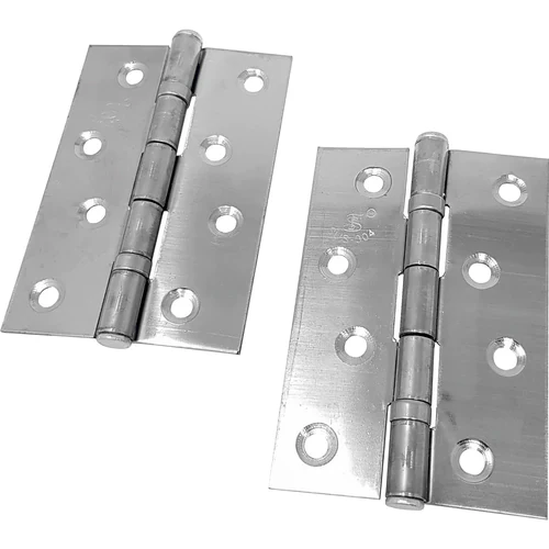 (Par) Bisagra En Acero Inoxidable Con 6 Perforaciones 100*2Mm.